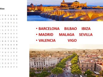 Spanish Cities Word Search