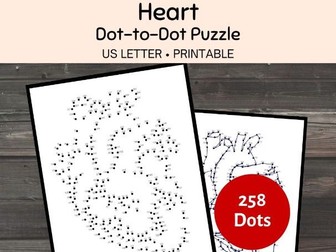 Heart Dot-to-Dot Puzzle, Circulatory System