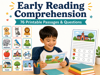Early Reading Comprehension Worksheets