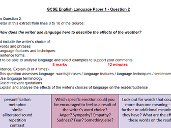 AQA GCSE English Language Paper 1 - Question 2, 3 & 4 - WHAT TO DO FOR EACH QUESTION...