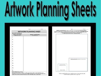 Artwork Planning Sheets