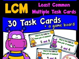 Least Common Multiple Task Cards