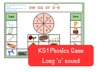 KS1 Year 1 Long o Sound Game ow oa o-e
