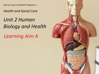 BTEC Level 3 AAQ National Health and Social Care Unit 2: Human Biology and Health Learning Aim A