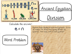 Year 3 Ancient Egyptian Themed Division Word Problems | Teaching Resources