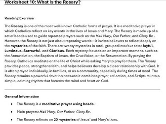 RECD Source to Summit Y7 Prophecy and Promise Worksheets