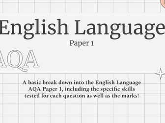 AQA GCSE ENGLISH LANGUAGE PAPER 1 BREAKDOWN