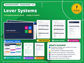 OCR GCSE PE (J587) 03: Lever Systems – Complete Topic Pack