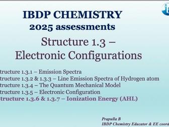 Structure 1.3 - Electronic Configuration