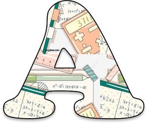 Maths theme letters