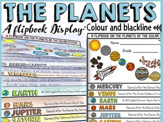 PLANETS OF THE SOLAR SYSTEM EDITABLE FLIPBOOK