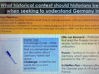 OCR A-Level History: Paper 2 -  Democracy and Dictatorships in Germany 1919-63 (Chapter 2)