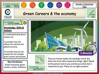 Green Jobs and the Green Economy