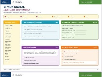 Mi vida digital | Spanish Revision Worksheet | Technology, Social Media & Present Tense | KS3