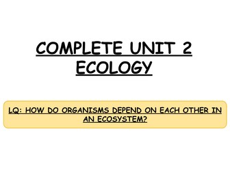 *iGCSE Edexcel Biology - Complete Ecology Unit**