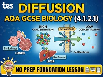 AQA GCSE Biology: Diffusion Lesson (Foundation Tier) - Combined Science