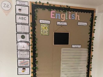 KS1 English working wall writing visual aids