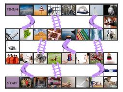 Phonics Final Consonant Clusters ct-ft-lt-nt-pt Photo Chutes-Ladders Game