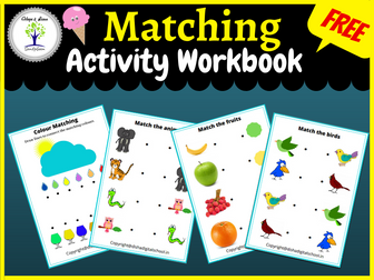 Preschool Matching Activity Workbook