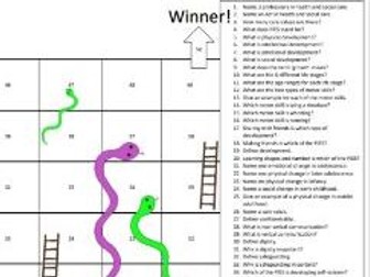 Health and social snakes and ladder game