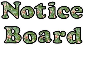Pink Botanical Notice Board Display Lettering