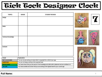 YR7 Tick Tock Designer Clock - 2D Design Flocus