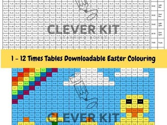 Easter 1-12  x Times Tables Colouring Activity