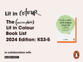 The (incomplete) Lit in Colour book list 2024 Edition: KS3-5