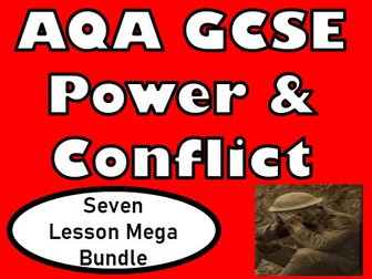 Power & Conflict Poetry – 7‑Lesson Mega Bundle (Slides, Student Tasks & GCSE Knowledge Organisers)