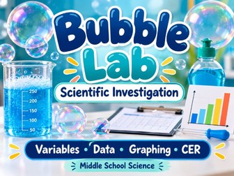 Bubble Lab Science Investigation | Scientific Method, Variables, Data & CER