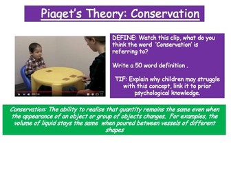 Conservation - Piaget