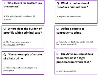 A level law revision cards