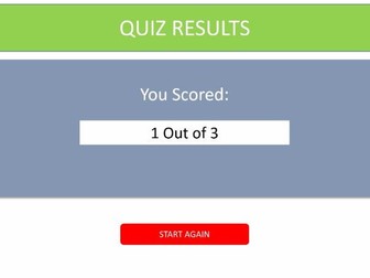 Interactive Quiz Builder for end of term activities PowerPoint with scores and feedback