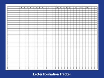 FREE EYFS Letter Formation Tracker – Writing