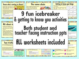 Getting to know you icebreaker activities