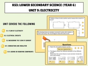 Unit 9: Electricity
