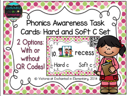 Phonics Task Cards: Hard and Soft C