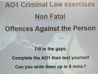 AO1 non fatal offences  - revision exercise