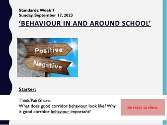 Tutor Time: Behaviour In and Around School (Standards)