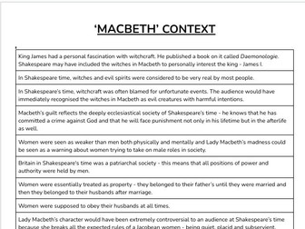 Macbeth Context and Quotes + Analysis