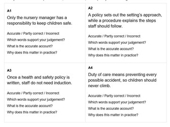 Misconception Cards AAQ Early Childhood Development Unit 2