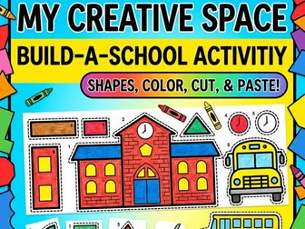 Build a School | Back to School Cut and Paste Activity and Craft