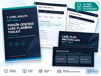 T Level Health Care Planning Toolkit