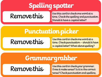 Spelling Spotters, Punctuation Pickers, Grammar Grabbers