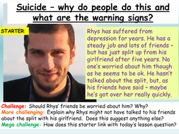 Suicide - Mental Health PSHE