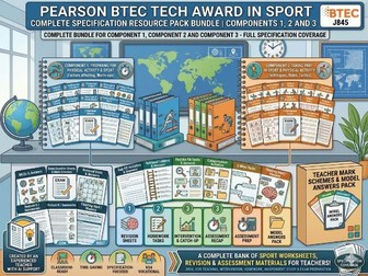 Pearson BTEC Tech Award in Sport Complete Specification Resource Pack Bundle | Components 1, 2 and 3
