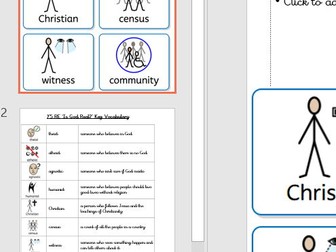Year 5 RE Is God Real? Widgit Key Vocabulary