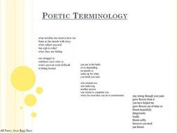 Poetic Terminology- A Level English Literature