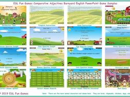 Comparative Adjectives Barnyard English PowerPoint Game