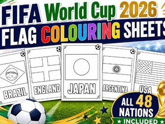 FIFA World Cup 2026 Flag Colouring Sheets – All 48 Nations + Colour Key